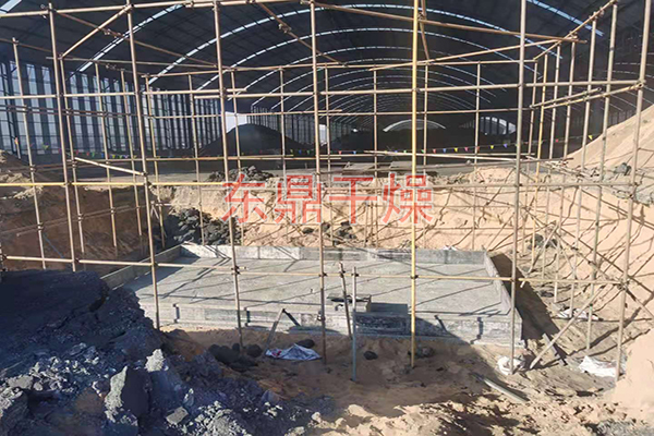 内蒙古北通煤泥烘干机烘干设备建造现场